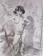 Jules Pascin Naked maiden Keludina oil painting on canvas